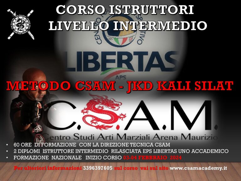 CORSO 2024 ISTRUTTORI LIV. INTERMEDIO CSAM Academy